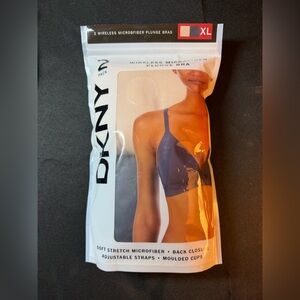 Brand new DKNY 2 Pack, wireless micro fiber plunge Bras